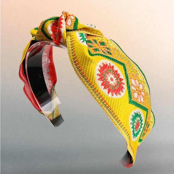 - Bohemian Colorful Knotted Embroidered Jacquard Headband - Picture 6 of 12